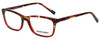 Profile View of Marie Claire Blue Light Blocking Reading Glasses MC6222-RTO in Red Tortoise 53mm