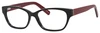 Front View of Marie Claire Designer Blue Light Block Reading Glasses MC6224-BKR Black Red 54mm