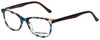 Marie Claire Blue Light Blocking Reading Glasses MC6237-TEB in Teal Brown 47mm N