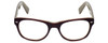 Profile View of Eyefly Blue Light Blocking Reading Glasses Mensah-Jomo-Street in Eggplant 50mm N