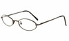 Profile View of Calabria MetaFlex 1000 Brown Designer Blue Light Blocking Reading Glasses 47mm N