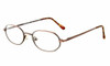 Profile View of Calabria MetaFlex NN Shiny Brown Designer Blue Light Blocking Reading Glasses Ne