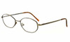 Profile View of Calabria MetaFlex Q Ant Brown Designer Blue Light Blocking Reading Glasses 50mm