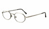 Profile View of Calabria MetaFlex T Gold Designer Blue Light Block Reading Glasses 44mm 20 Power