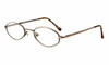 Profile View of Calabria MetaFlex T Pewter Designer Blue Light Block Reading Glasses 44mm /Power