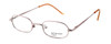 Profile View of Calabria Kids Fit MetalFlex Designer Blue Light Block Reading Glasses 1005 Pink
