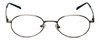 Front View of Calabria MetalFlex Designer Blue Light Blocking Reading Glasses P Antique Brown