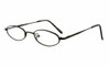 Profile View of Calabria MetalFlex U Pewter Designer Blue Light Blocking Reading Glasses 45mm Ne