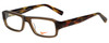 Profile View of Nike Designer Blue Light Blocking Reading Glasses 5524-200 in Crystal Brown 48mm