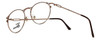 Close up View of Nike Designer Blue Light Blocking Reading Glasses 5524-200 in Crystal Brown 48mm