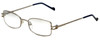 Profile View of Charriol Designer Blue Light Blocking Reading Glasses PC7121-C3 in Silver 52mm N