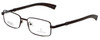 Profile View of Charriol Designer Blue Light Blocking Reading Glasses PC7245-C3 in Brown 52mm Ne