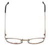 Top View of Charriol Designer Blue Light Blocking Reading Glasses PC7245-C3 in Brown 52mm Ne