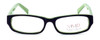 Front View of Calabria Designer Blue Light Block Reading Glasses Petite Kids Fit 6005 in Brown