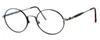 Profile View of Fashion Blue Light Block Reading Glasses Prep Kids Dark Amber Antique Silver 49