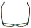 Top View of Paul Smith Designer Blue Light Block Reading Glasses PS281-DMAQ Demi Aqua 51mm N