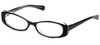 Profile View of Paul Smith Blue Light Blocking Reading Glasses PS405-OXC in Black Crystal 51mm N