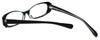 Close up View of Paul Smith Blue Light Blocking Reading Glasses PS405-OXC in Black Crystal 51mm N