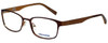 Profile View of Converse Designer Blue Light Blocking Reading Glasses Q013-Brown in Brown 51mm N