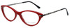 Profile View of Ralph Lauren Designer Blue Light Blocking Reading Glasses RL6099B-5310 Red 51mm