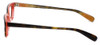 Side View of Sophia Loren Blue Light Blocking Reading Glasses SL-M171-963 Burgundy/Gold 50mm