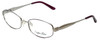 Profile View of Sophia Loren Blue Light Blocking Reading Glasses SL-M242-341 Muave/Silver 53mm N