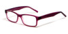 Profile View of Soho 1015 in Purple Designer Blue Light Blocking Reading Glasses 51mm 20 Powers