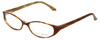 Profile View of Via Spiga Designer Blue Light Block Reading Glasses Striano-620 Blonde Tort 52mm