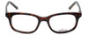 Profile View of Whims Designer Blue Light Block Reading Glasses TR5885AK Tortoise 50mm 20 Powers