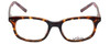 Profile View of Whims Designer Blue Light Blocking Reading Glasses TR5885AK Tortoise Pink 50mm N