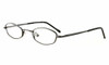 Profile View of Calabria Trendsetter 19 KIDS X-SMALL in Brown Designer Blue Light Glasses 42 mm