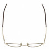 Top View of Calabria Trendsetter 20 KIDS SMALL 45mm Designer Blue Light Reading Glasses Gold