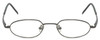 Front View of Calabria Trendsetter 20 KIDS SMALL 45 mm Blue Light Reading Glasses in Gun Metal