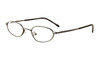 Profile View of Calabria KIDS X-SMALL 43 mm Trendsetter 23 in Shiny Gun Metal Blue Light Glasses