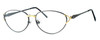 Profile View of Fashion Optical Blue Light Blocking Reading Glasses Trudy in Gunmetal 54mm
