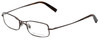 Profile View of John Varvatos Designer Blue Light Blocking Reading Glasses V105 in Brown 51mm Ne