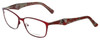 Profile View of Vera Wang Designer Blue Light Blocking Reading Glasses V328 Ruby 53mm 20 Powers