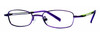 Profile View of Calabria Viv Kids 107 Designer Blue Light Block Reading Glasses Violet 20 Powers