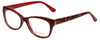 Profile View of Valerie Spencer Blue Light Blocking Reading Glasses VS9290-RED Red/Leopard 48mm