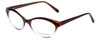 Profile View of Valerie Spencer Blue Light Blocking Glasses VS9312-BRN Brown/Lilac Crystal 53mm