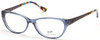 Profile View of Candies Designer Blue Light Block Reading Glasses CA0117-086 Transparent 53 mm N