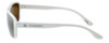 Vuarnet Designer Sunglasses VL1012-0005 White Frame with Brown Tint/Silver Mirro