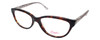 Profile View of Candies Designer Blue Light Blocking Reading Glasses Coral-TO in Tortoise 53 mm