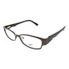Profile View of Candie's Designer Blue Light Block Reading Glasses Skye-MBRN Matte Brown 52 mm N