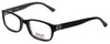 Profile View of iStamp Designer Blue Light Block Reading Glasses XP613Z-021 Black 50mm 20 Powers
