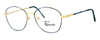 Profile View of Fashion Optical Blue Light Blocking Reading Glasses Yale Gold K 103 54mm N