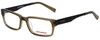 Profile View of Converse Yikes Designer Blue Light Blocking Reading Glasses in Olive Green 50 mm