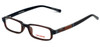 Profile View of Converse Designer Blue Light Blocking Reading Glasses Zoom Brown 47mm 20 Powers