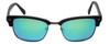 Calabria Vivid Sunglass Collection 791S in Matte-Black &Polarized Green Mirror