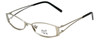 Profile View of Hilary Duff 121082 Progressive Lens Blue Light Block Reading Glasses Silver 52mm